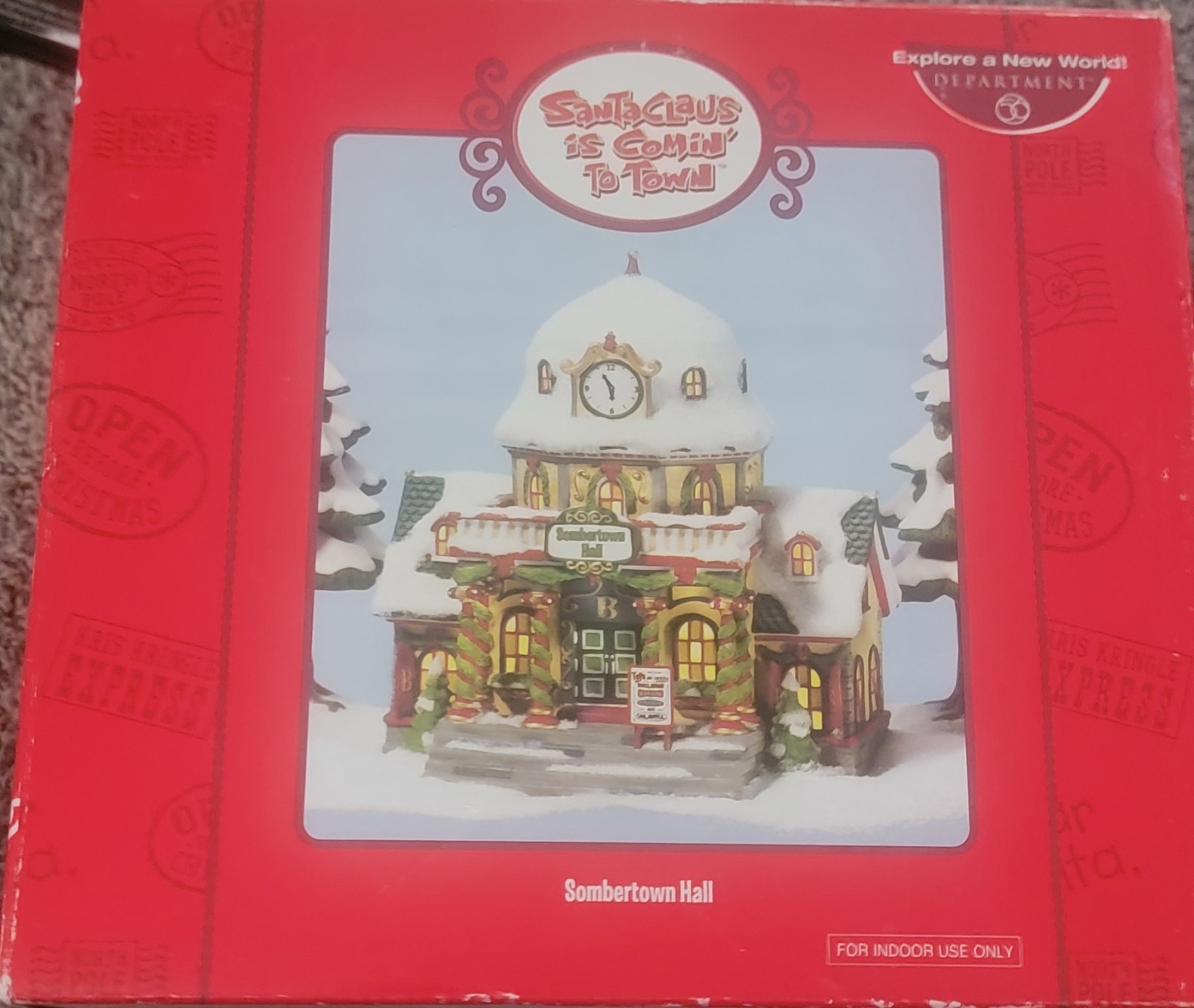 dept 56 santa claus is coming to town sombertown hall