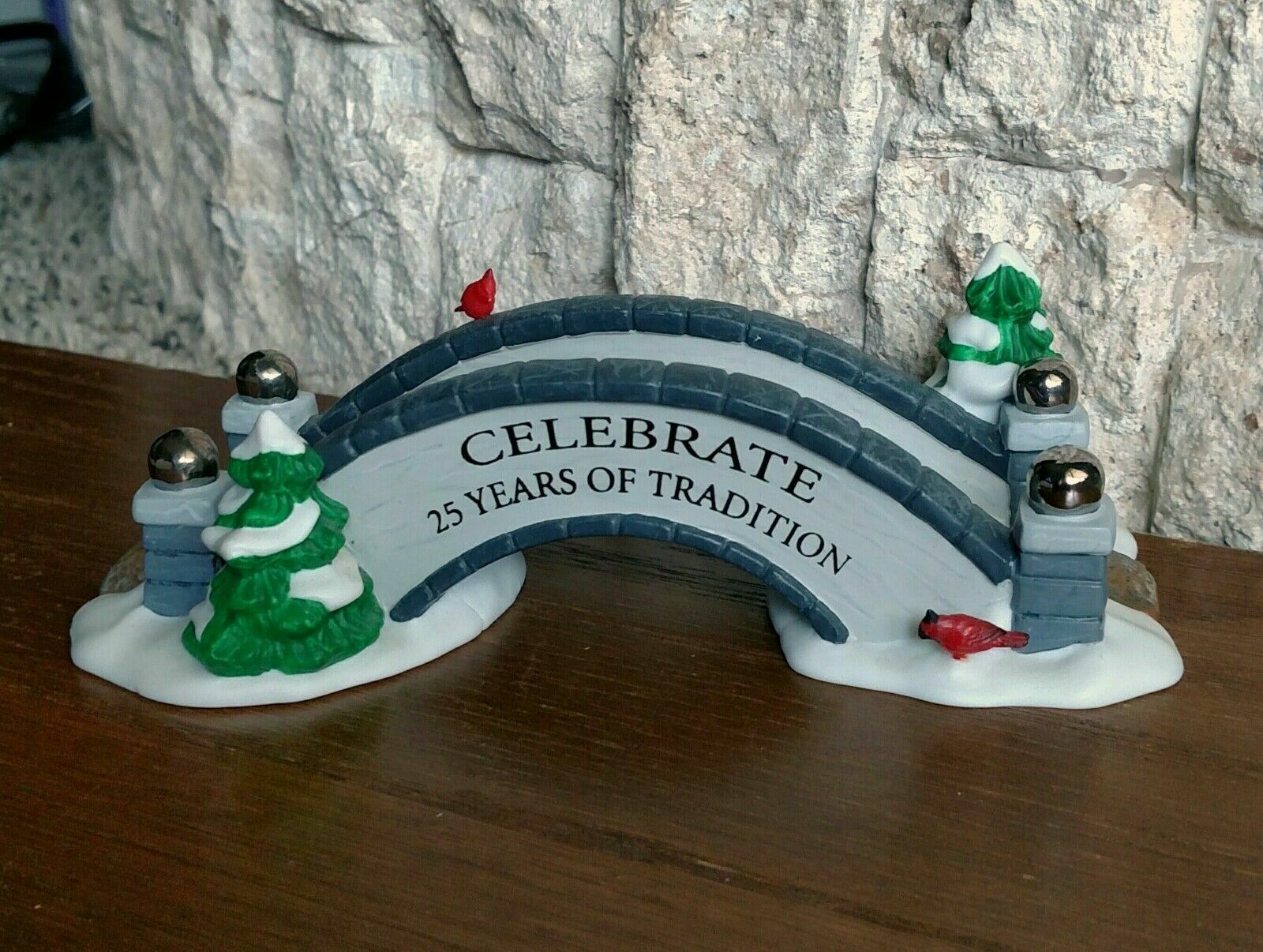 25th Anniversary Village Footbridge 52910 Dept56 Dickens Village-BUYER GUARANTEE