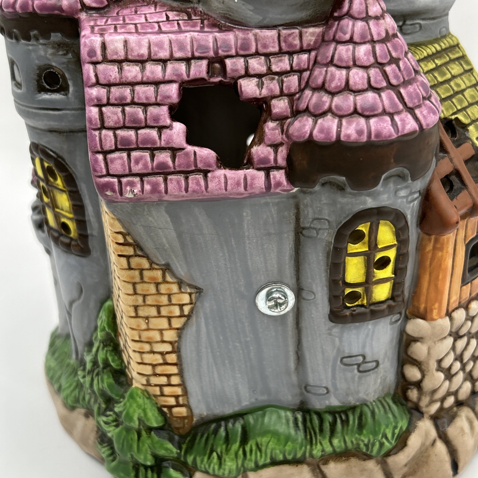 1989 Colonial Village Lefton China Haunted Castle Byron Wood Halloween Vintage