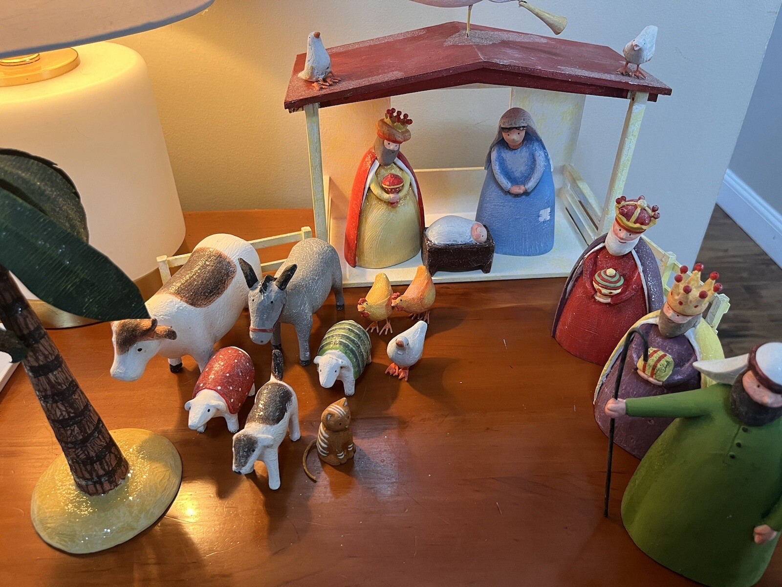 Dept 56 Christmas Manger Farm Animals Barn Whimsical