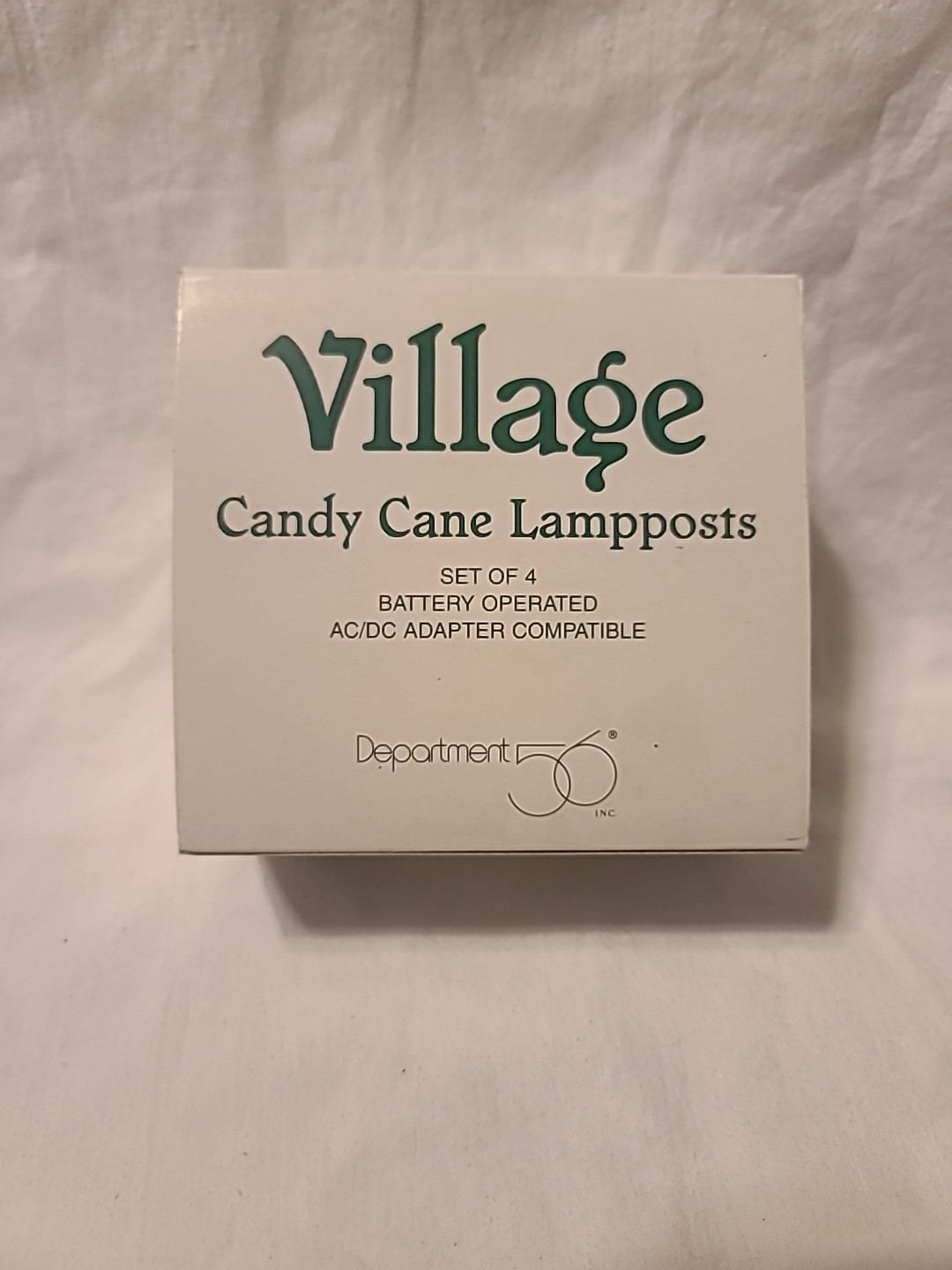 Dept 56 Village Candy Cane Lampposts #52621 Set of 4