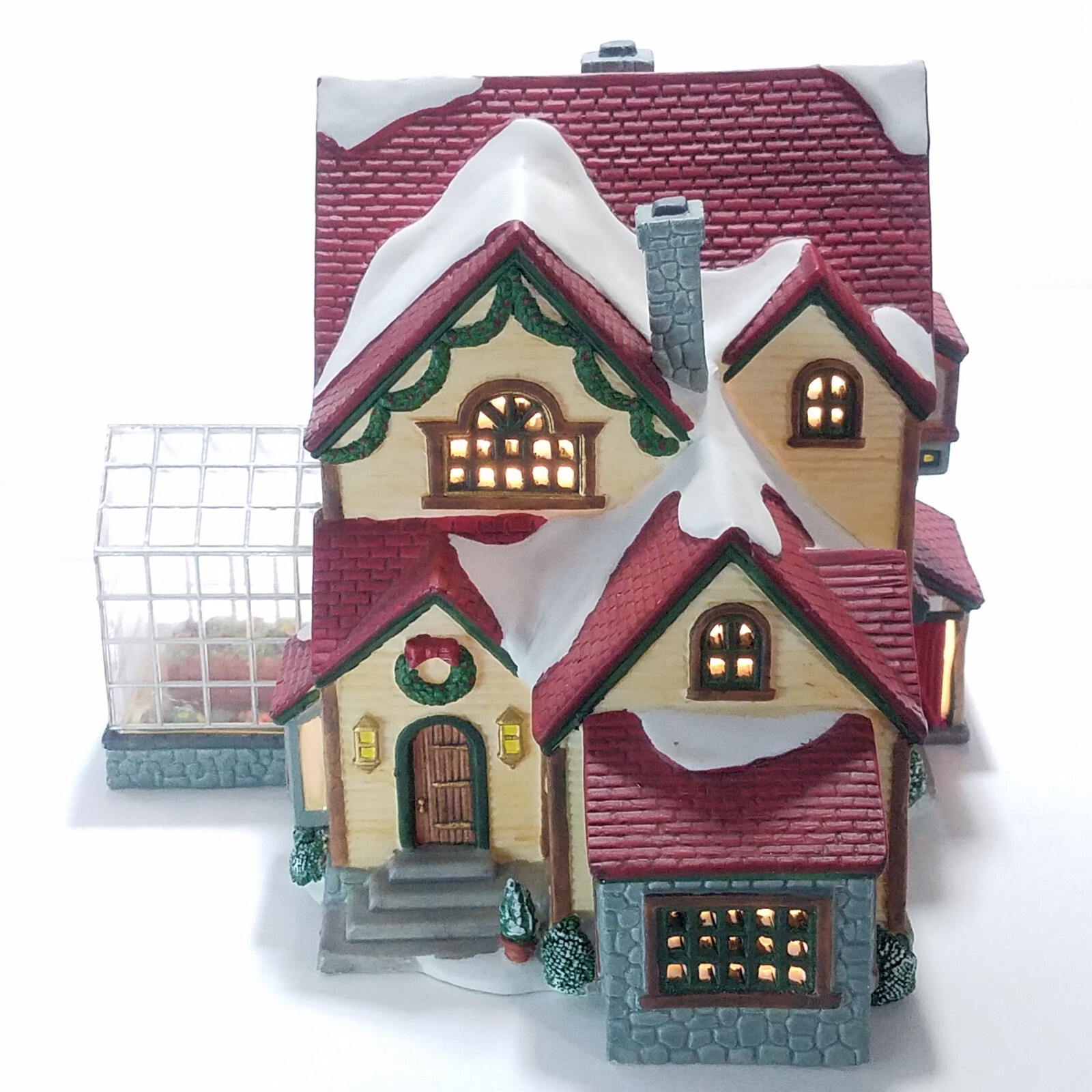 Lemax 1998 Nancy’s Nurseries Jukebox Junction #85279 Greenhouse Chimney Red Tile