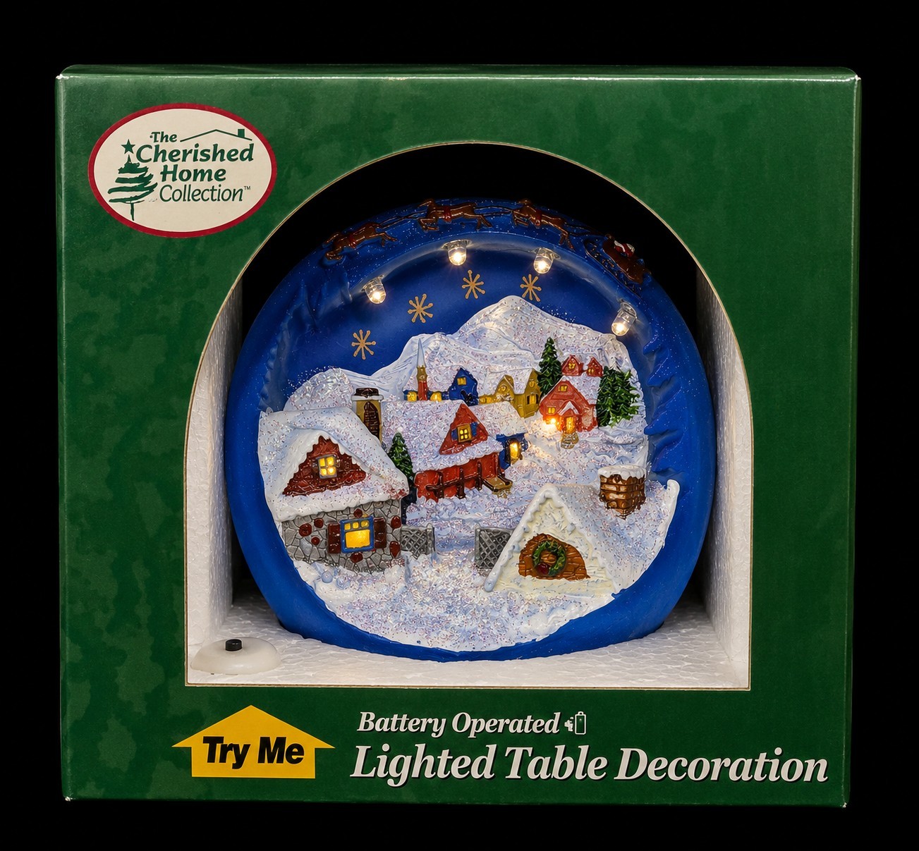 Lighted Christmas Village Tabletop Decoration