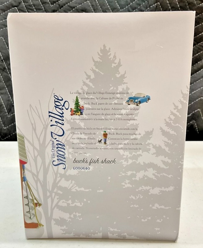 Dept 56 Snow Village, Buck’s Fish Shack 6000640 Ltd. Edition RET NEW – FREE SHIP