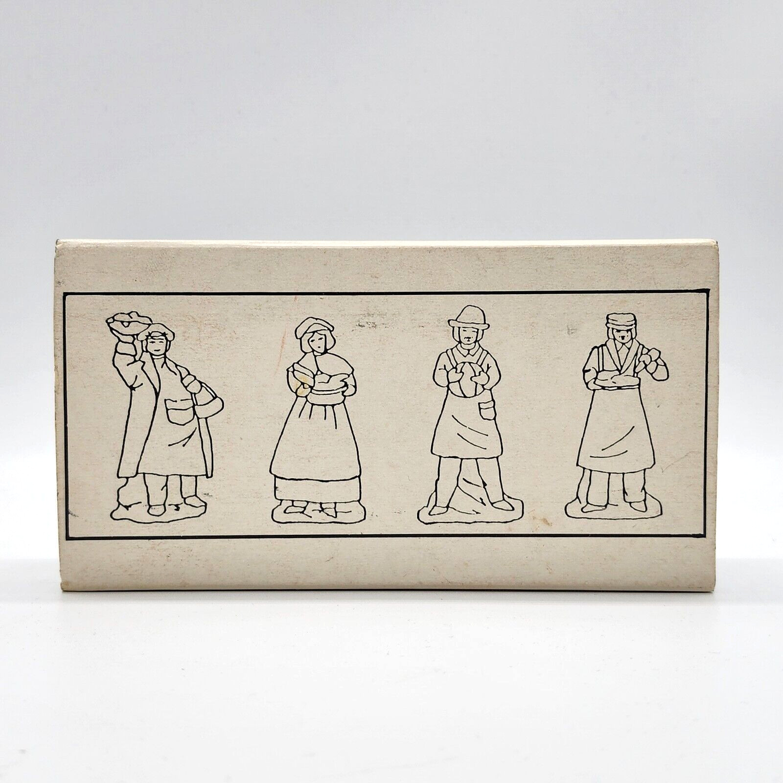 Dept 56 Village SHOPKEEPERS 59668 set of 4 handpainted porcelain retired Taiwan