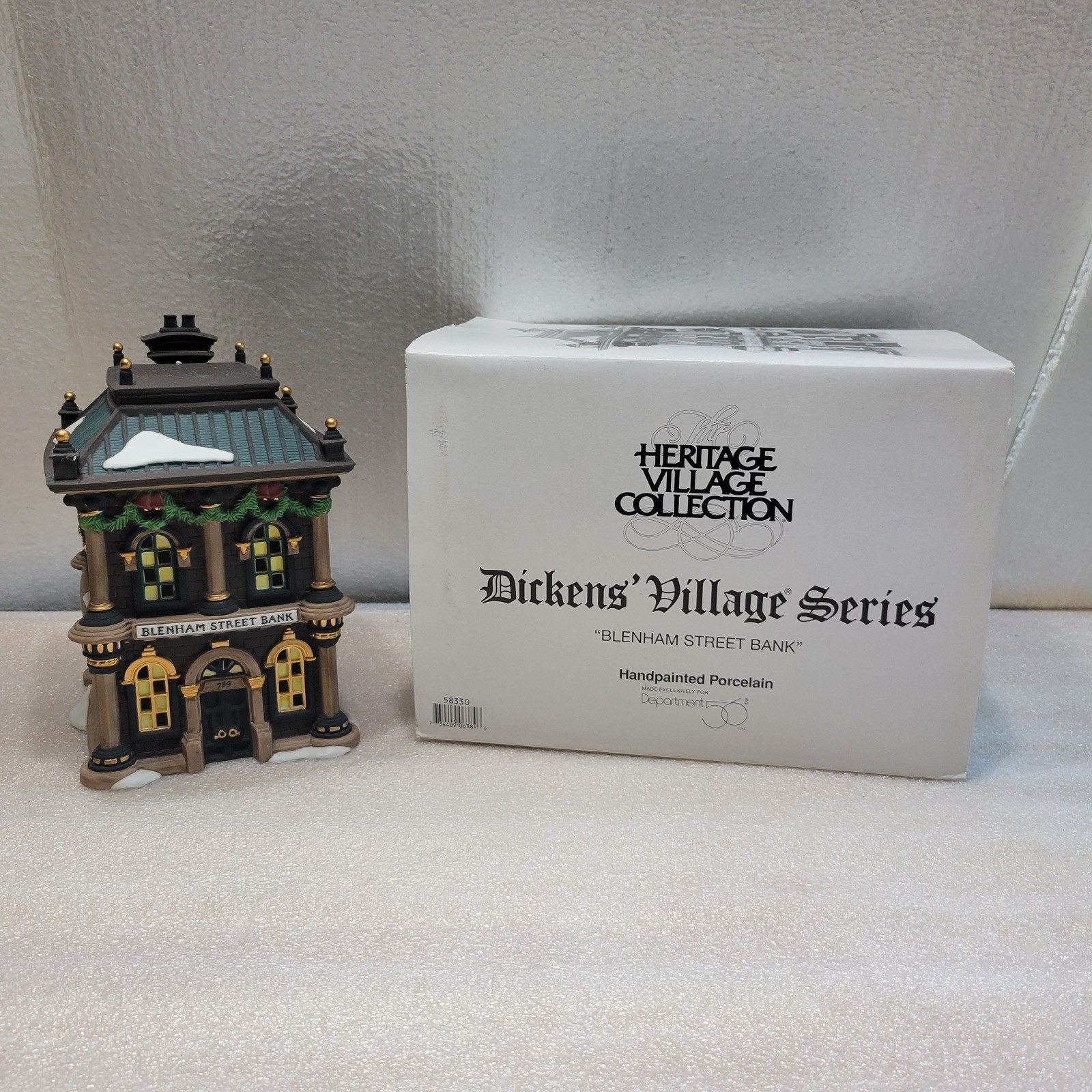 Dept 56 Dickens Village Series 1995 Blenham Street Bank #58330 Retired