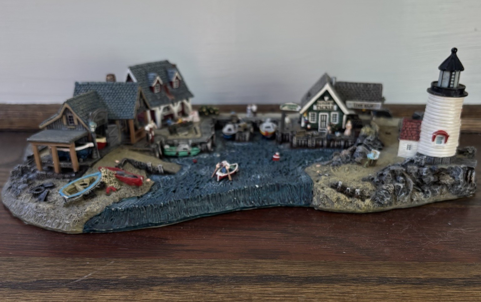 DANBURY MINT Fisherman’s Cove by Colin Gough Fishing Village Sculpture Miniature