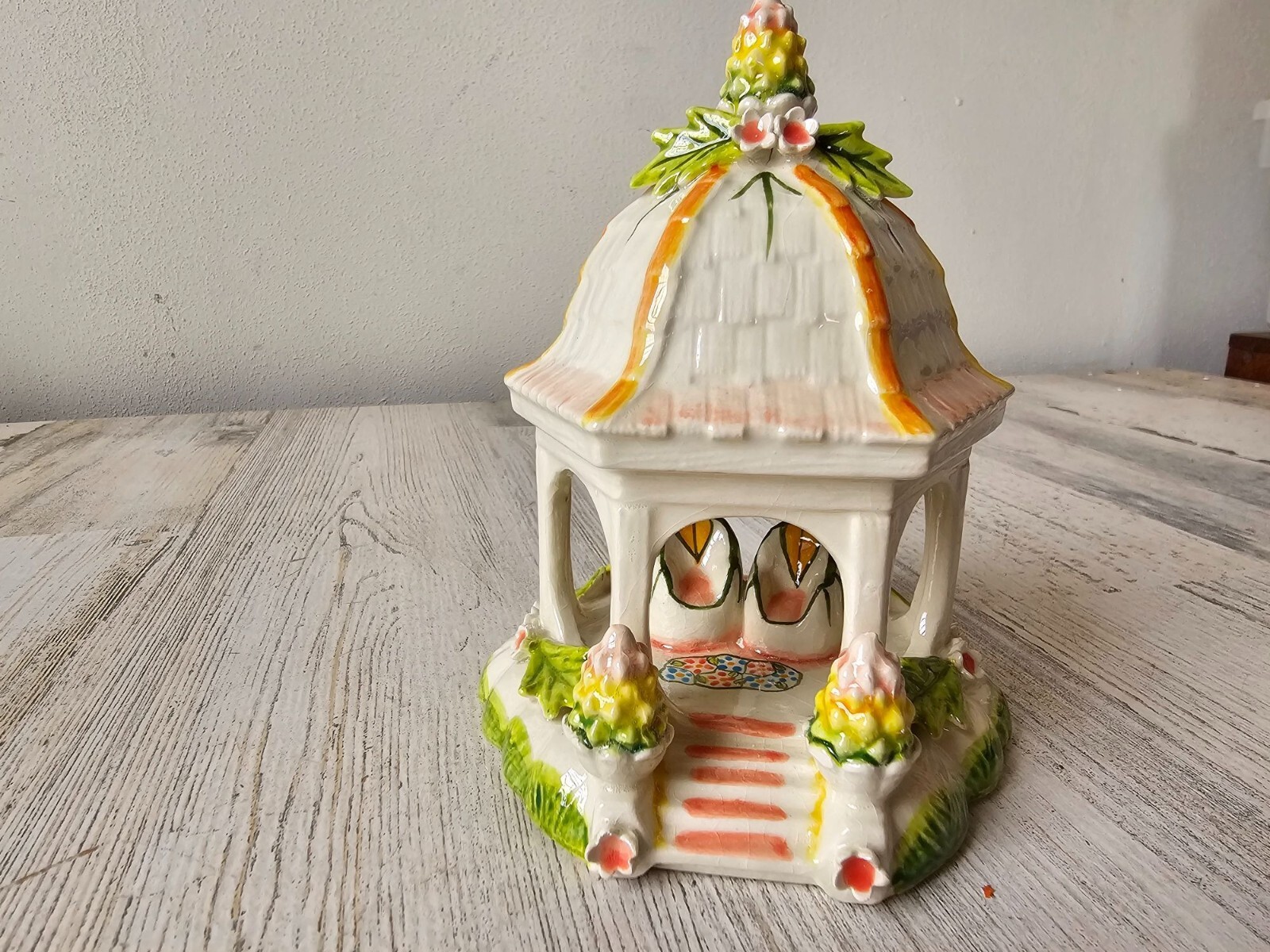 Vintage Walter brockmann gazebo village Xmas building rare