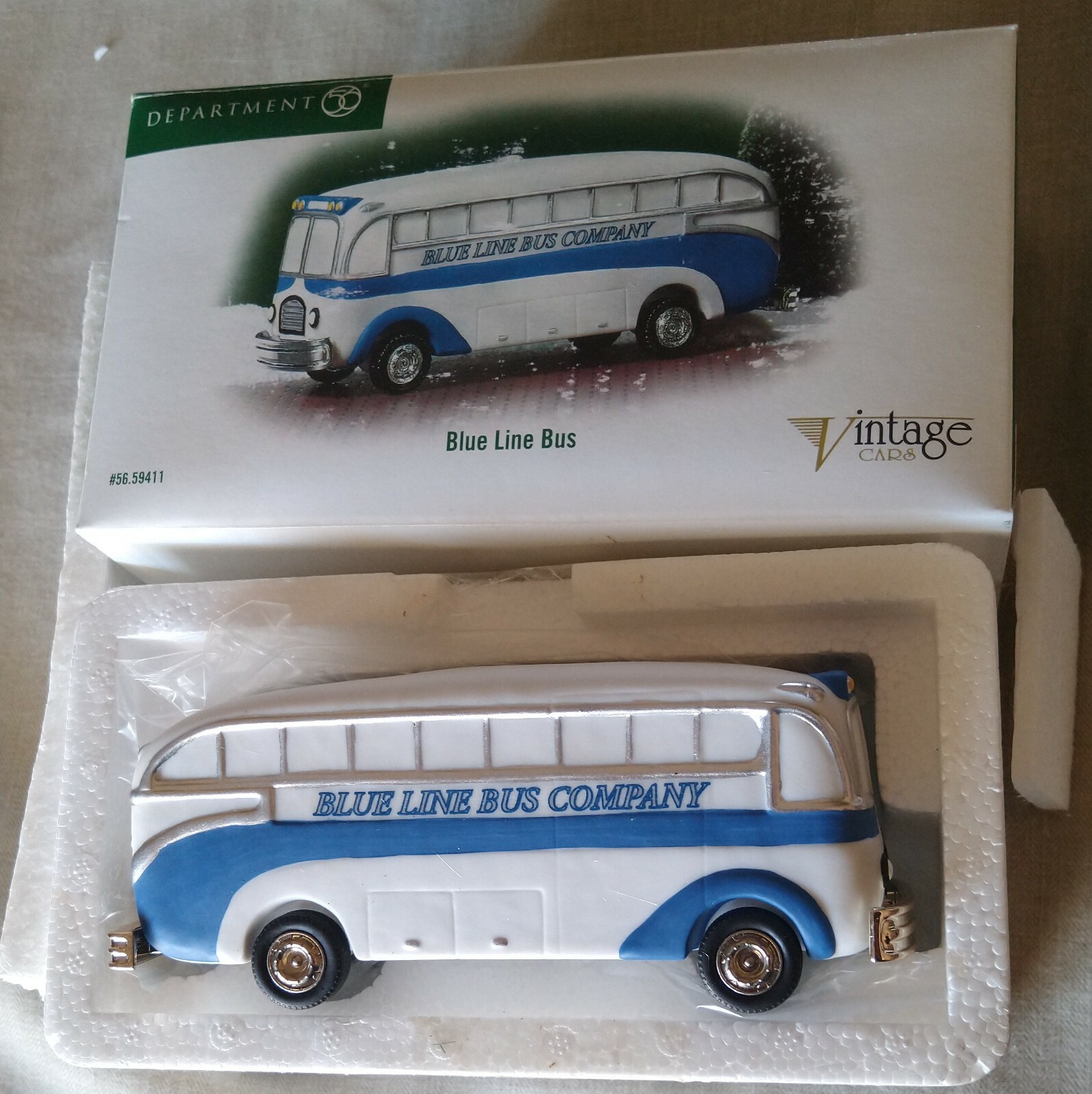 Blue Line Bus #59411 Department 56 Christmas In The City – BUYER GUARANTEE