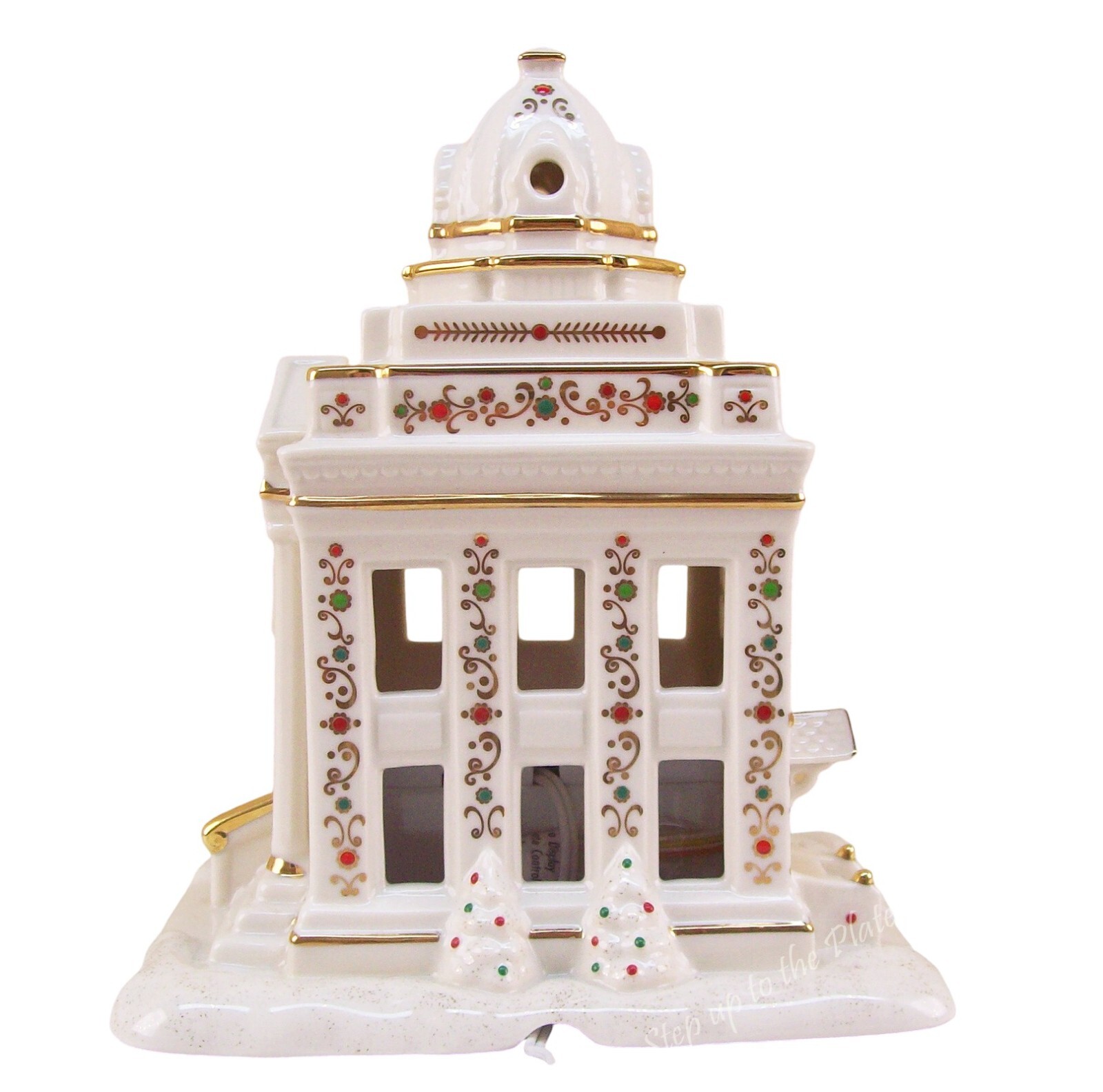 Lenox China Mistletoe Park BANK 2008 Village Treasures for Xmas Anywhere Light