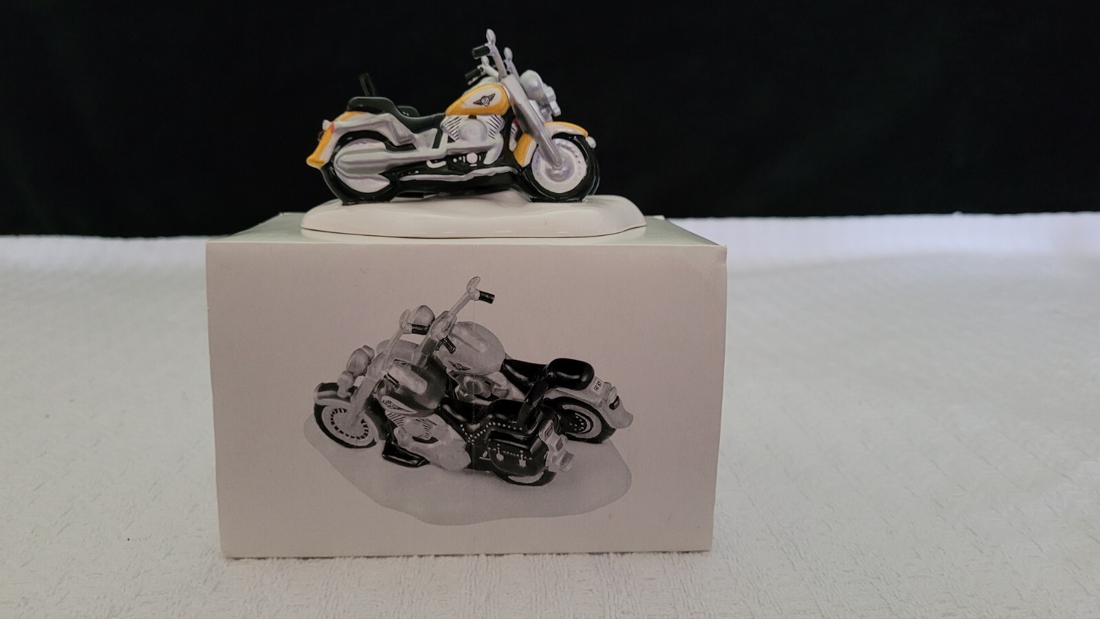 Department 56 – Snow Village – Harley Davidson – Fat Boy and Soft Tail 54900