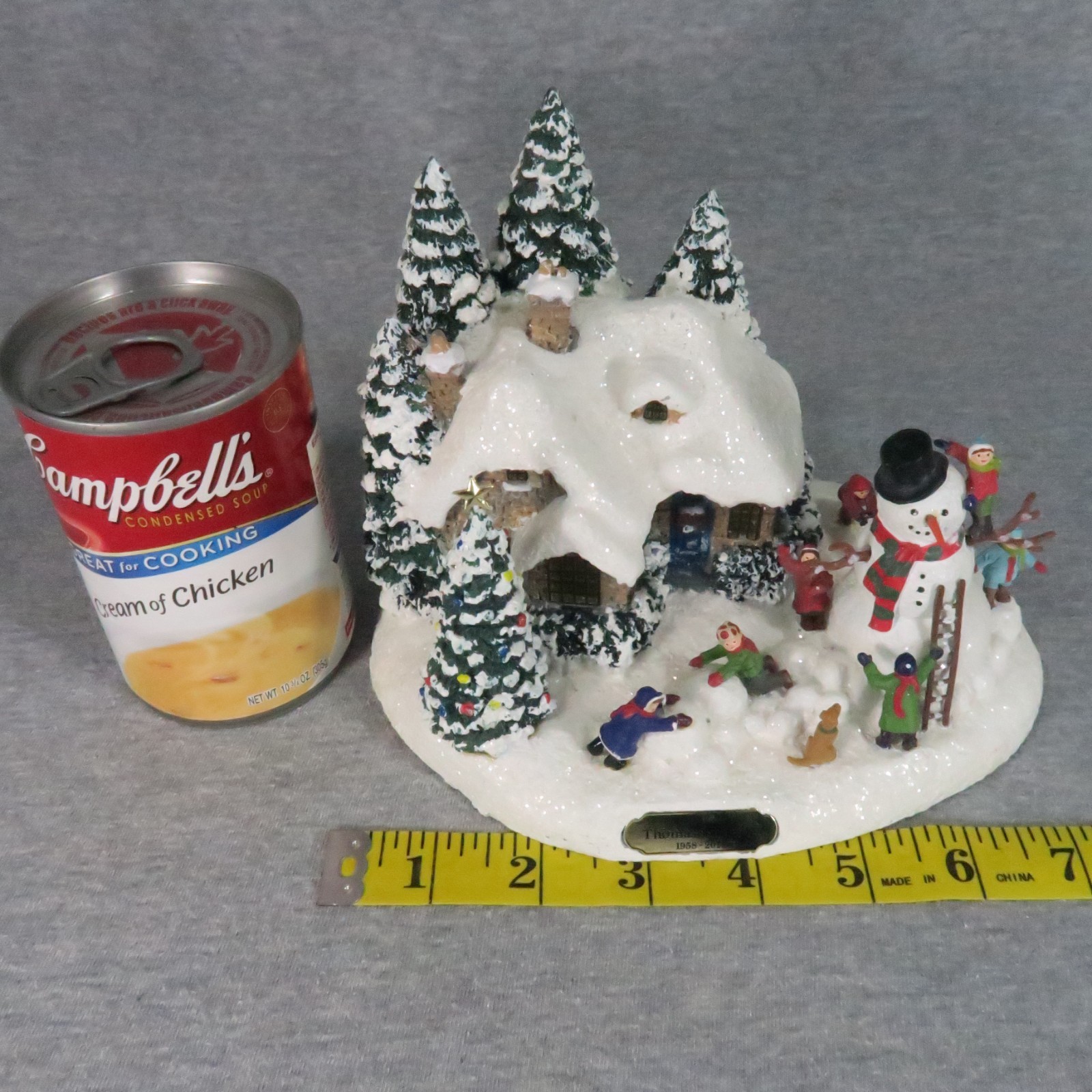 Thomas Kinkade Everett’s Cottage Light Up Christmas Village House Teleflora Gift