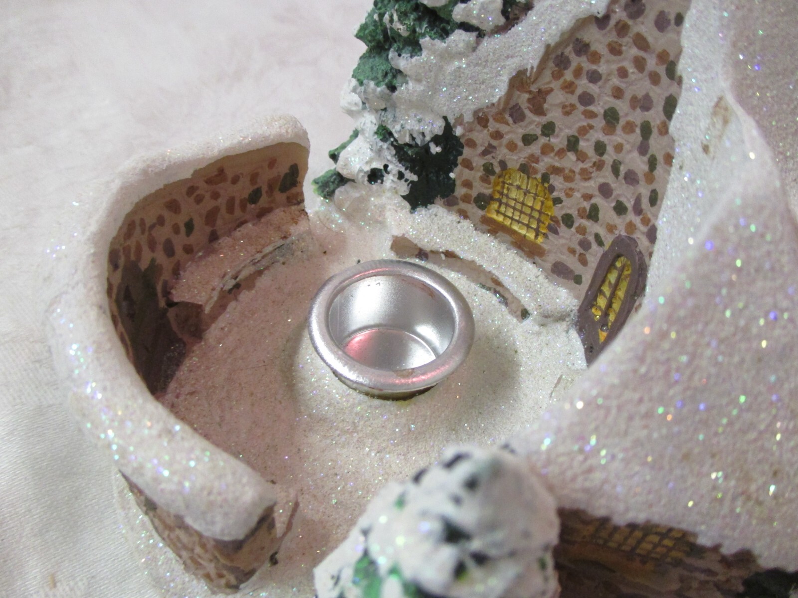 2005 Thomas Kincade Memories of Christmas House Teleflora Candle Holder #35