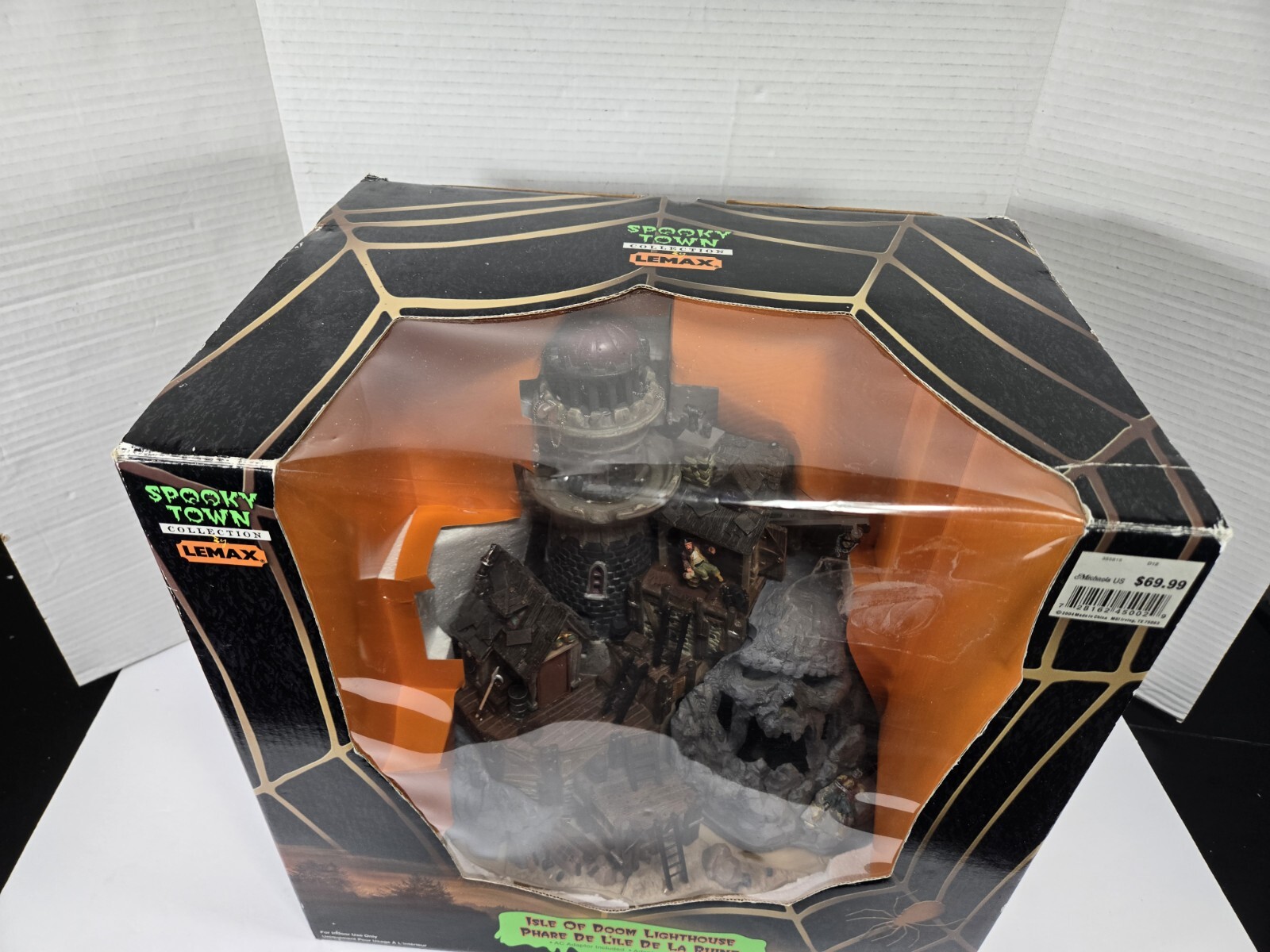 Vintage 2004 Lemax Spooky Town Isle of Doom Lighthouse Musical Talking Pirates