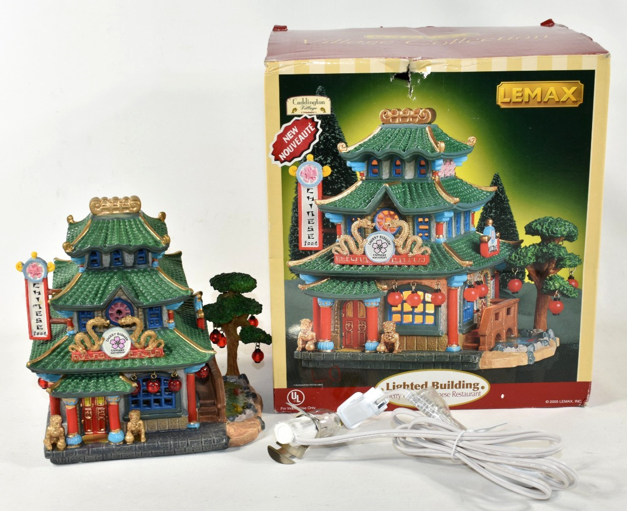 Lemax Caddington Village Cherry Blossom Chinese Restaurant 2005 Light Cord Box