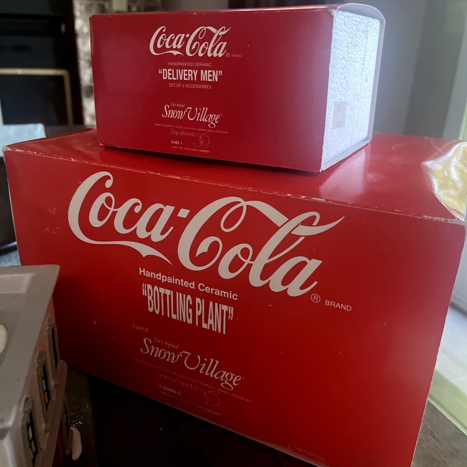 Dept 56 Snow Village COCA COLA Bundle~Plant, Drugstore, Delivery Truck & Men ***
