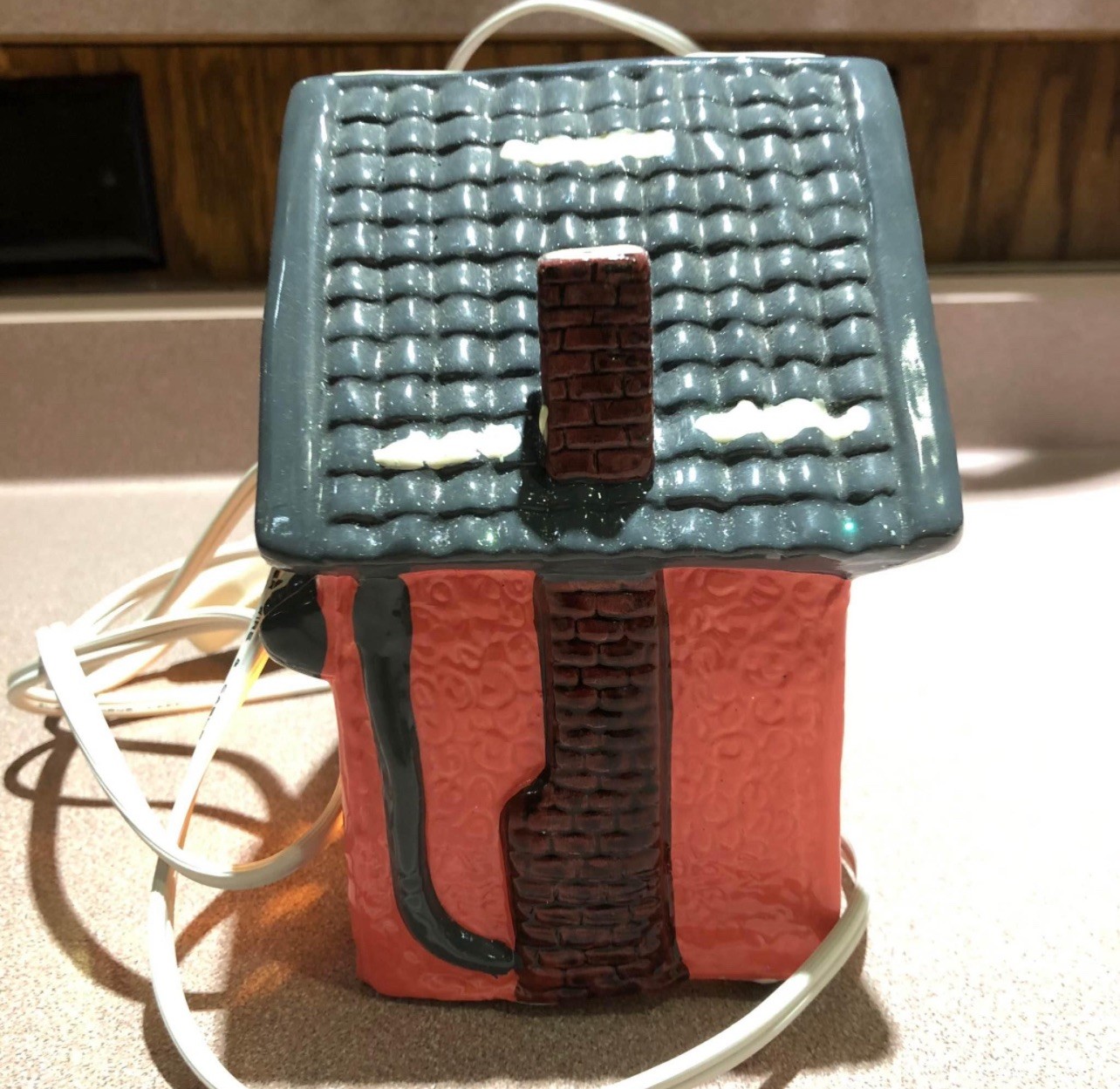 Vtg 1960’s Light Up Ceramic Christmas Village W/ OG BOX & CORD -DRUG STORE- rare