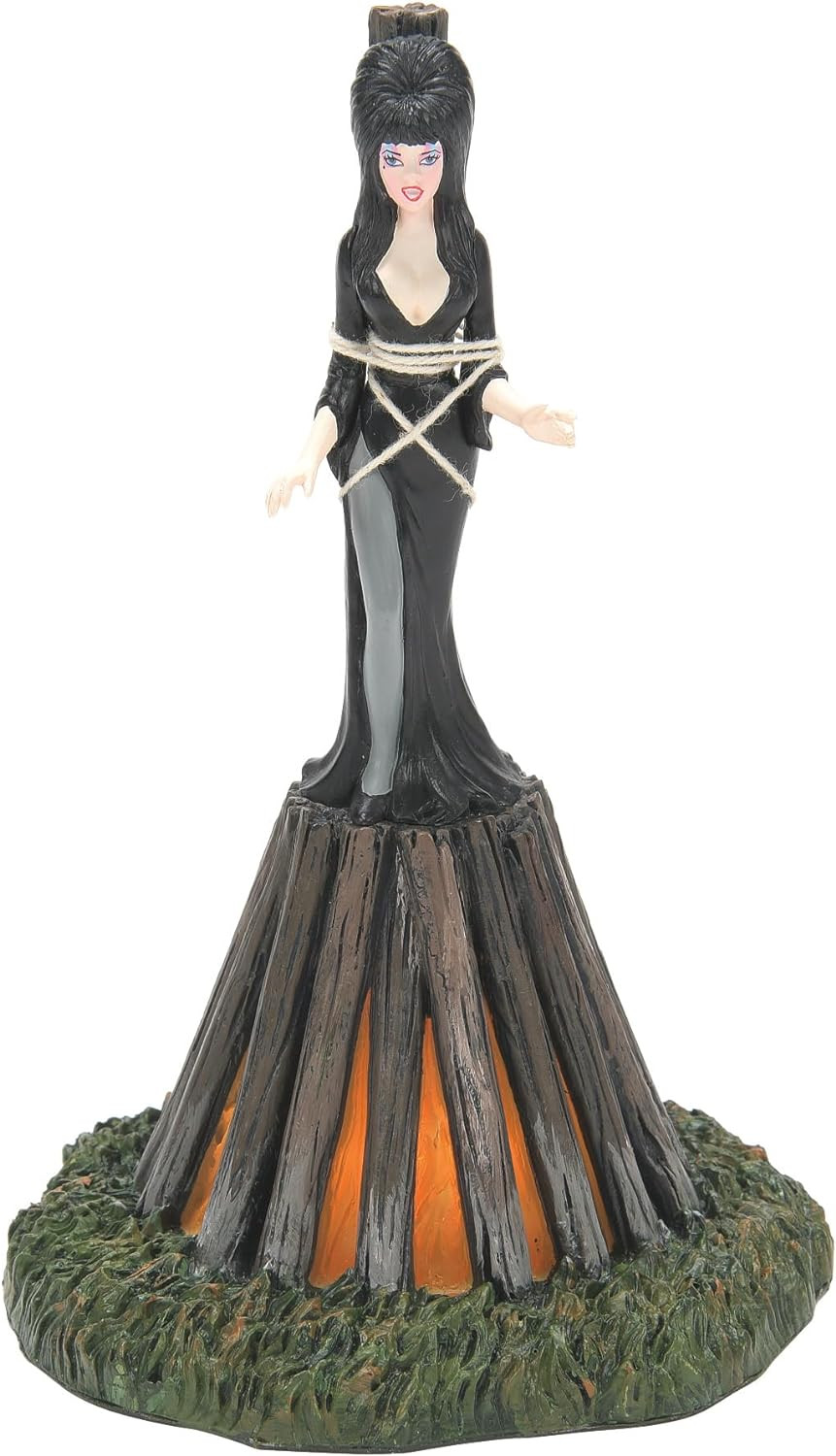Elvira Mistress of the Dark Village Accessories at the Stake Lit Figurine, 5.59