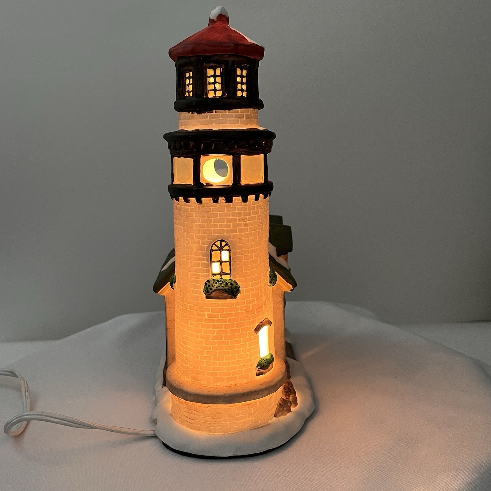 Town Square Collectibles Rocky Coast Lighthouse Lighted Village With Light Cord