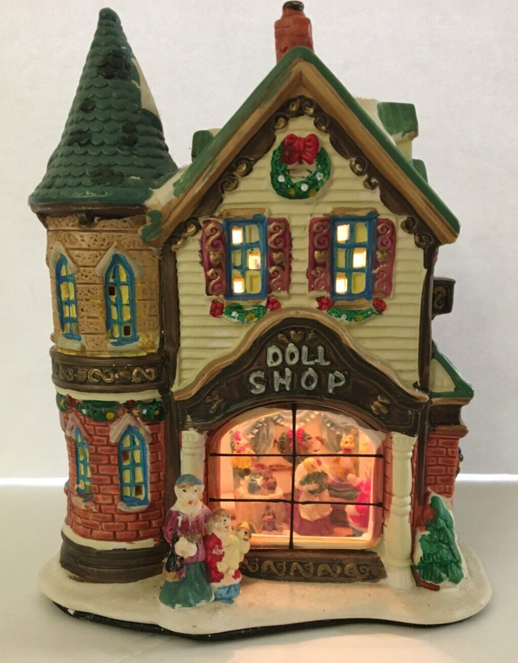 Christmas Streets 2004 Collection “Doll Shop” Handpainted Porcelain House