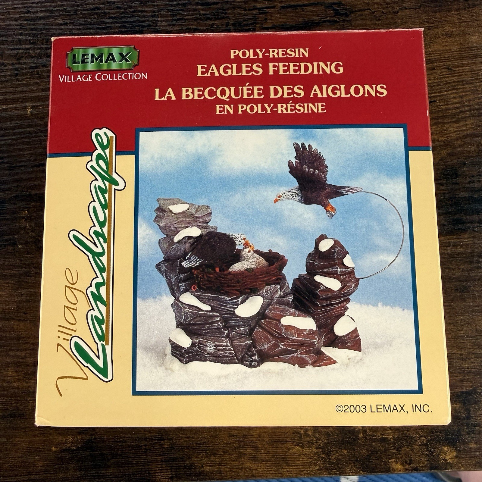 LEMAX EAGLES FEEDING VILLAGE FIGURINE ACCESSORY CHRISTMAS 33401A