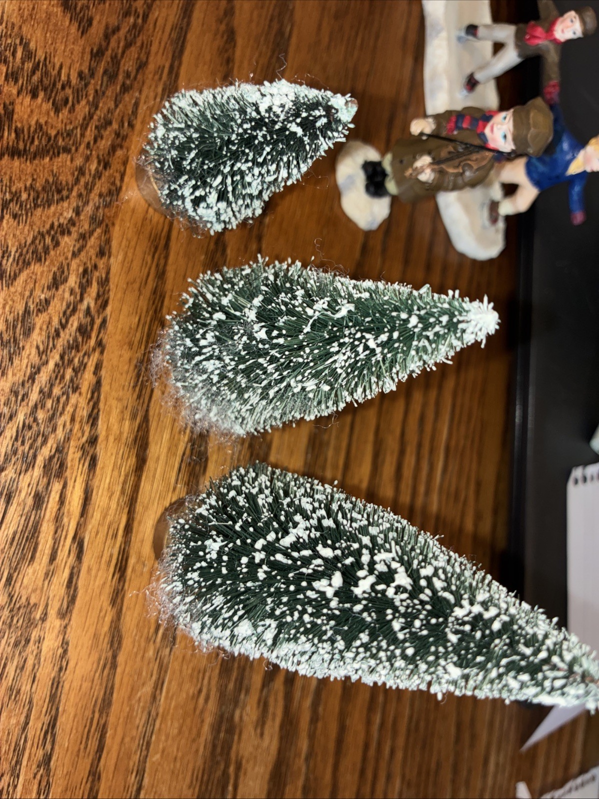 Christmas Village Decor Mixed Lot Of 14 Figurine People Trees Display