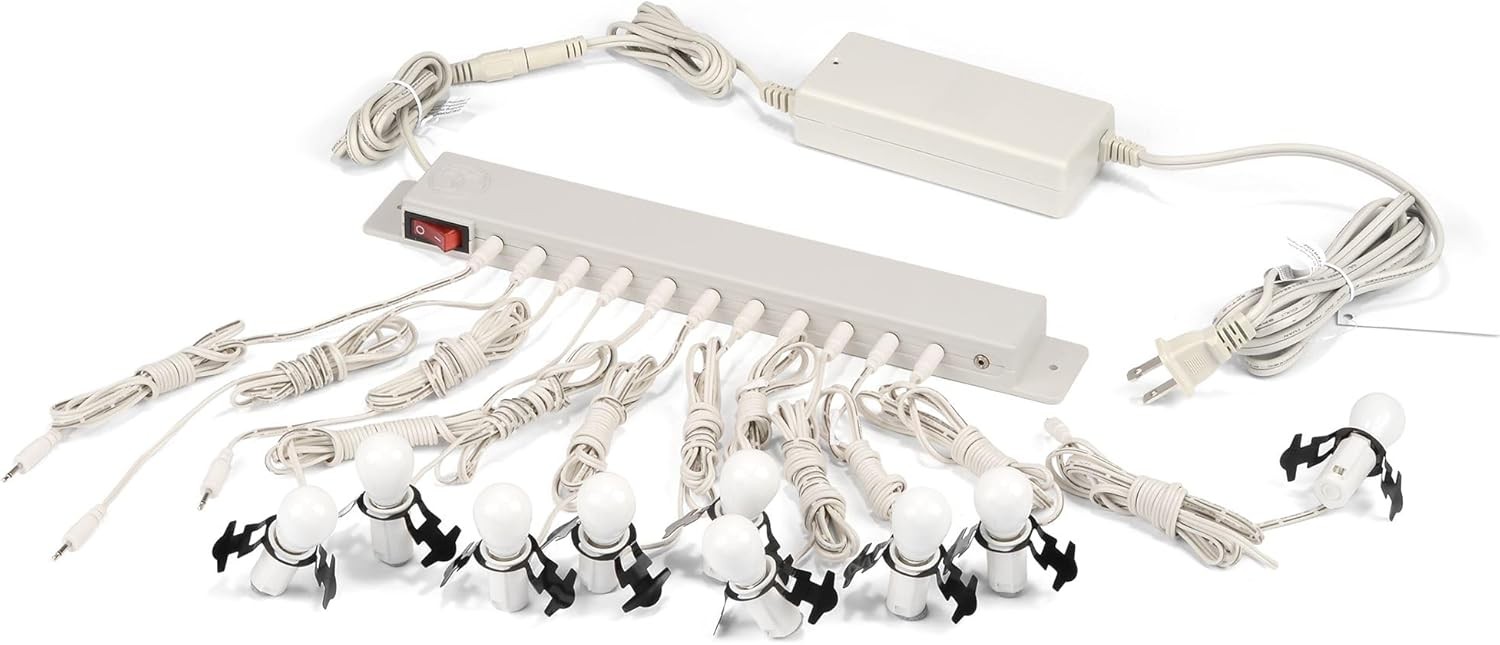 Department 56 Building and Accessory Lighting System,White/ Black White,