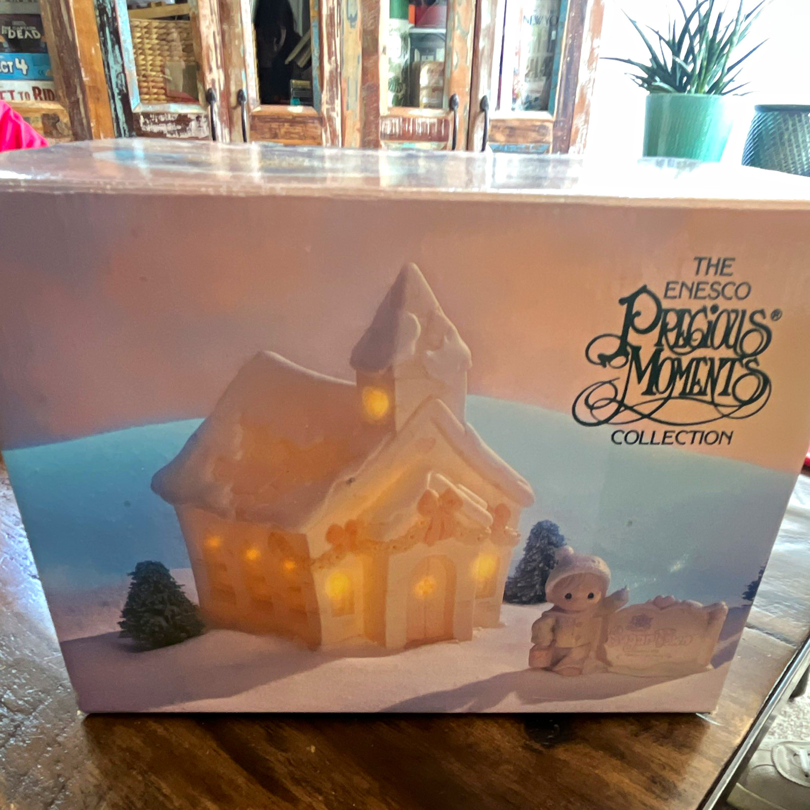 Enesco Precious Moments Illuminated Ceramic Christmas Village House, Boxed