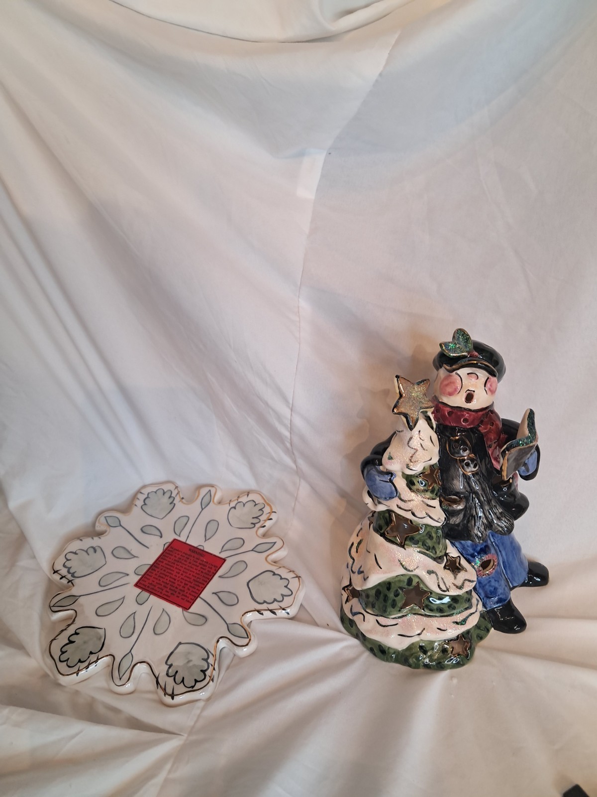 Blue Sky Clayworks Victorian Boy Caroler Tree Tealight Heather Goldminc