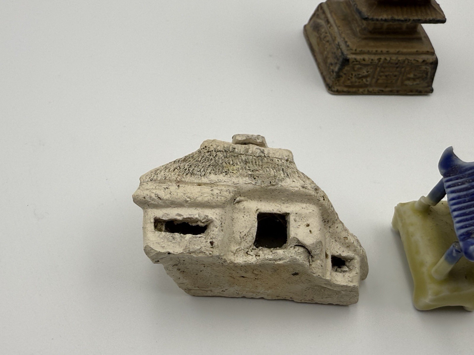 Vintage Chinese miniature ceramic part of a village collectible