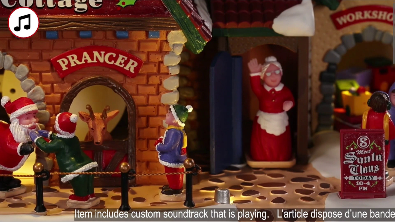 Lemax 2019 Animated Kringle’s Cottage Santa’s Wonderland #95462 Décor Accent