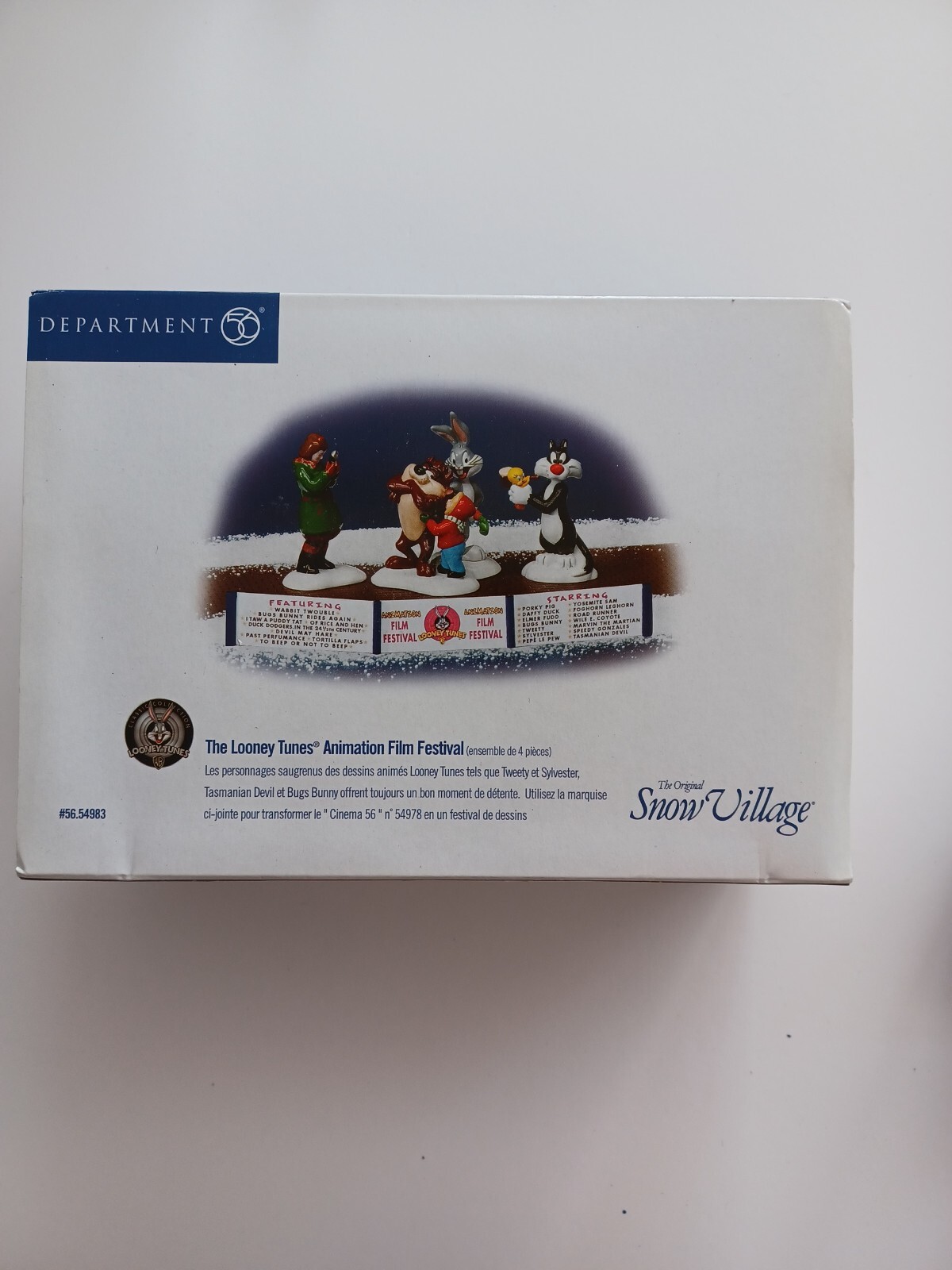 DEPT 56 SNOW VILLAGE SERIES “THE LOONEY TUNES ANIMATION FILM FESTIVAL – New !!!!