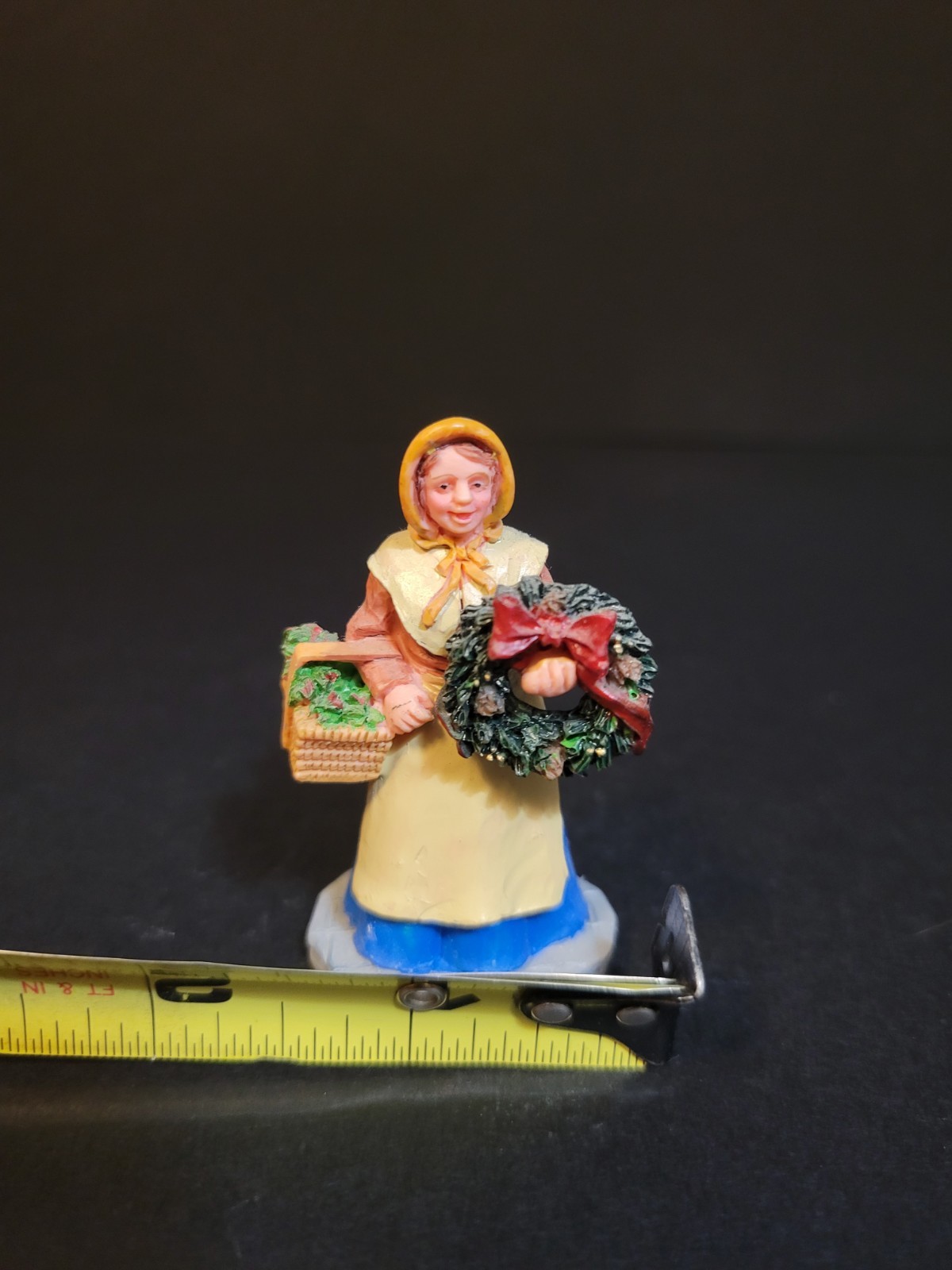 Lemax Christmas Village Town Greens For Sale 52054 Woman Wreath and Holly Vendor