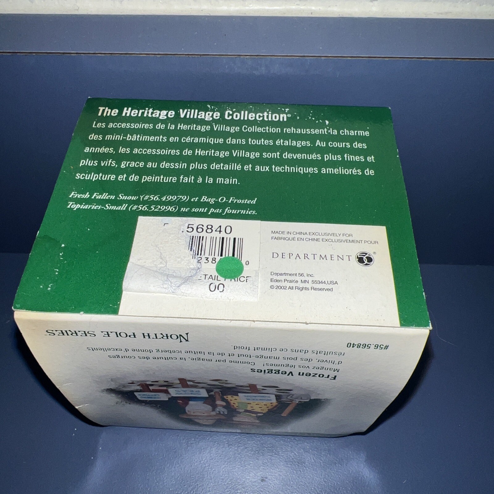 Department 56 North Pole Series 56.56840 Frozen Veggies Retired 2002. New