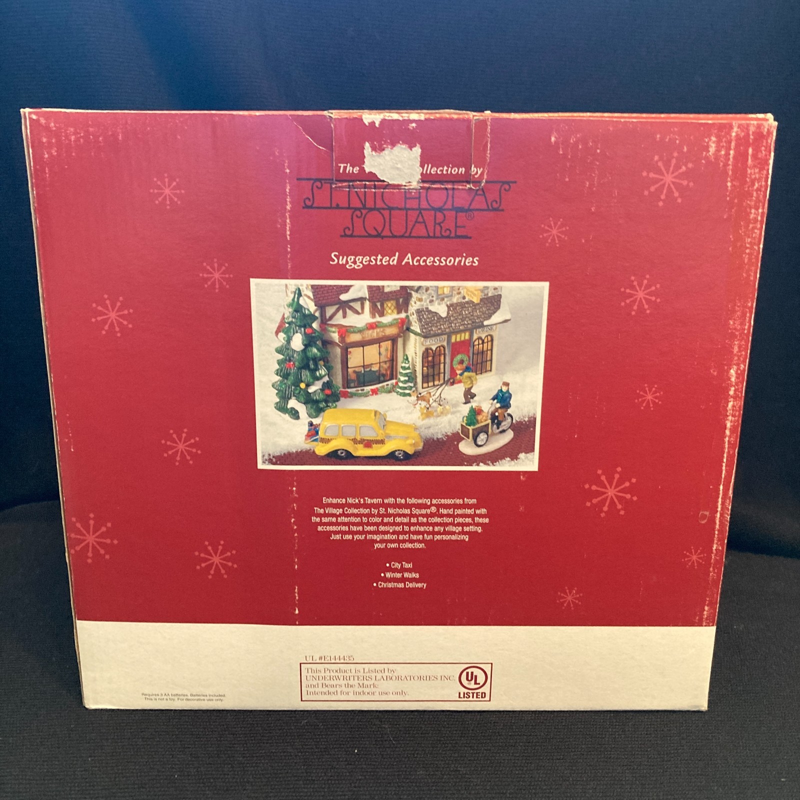 2004 St. Nicholas Square Nick’s Tavern | Illuminated Christmas Village With Box