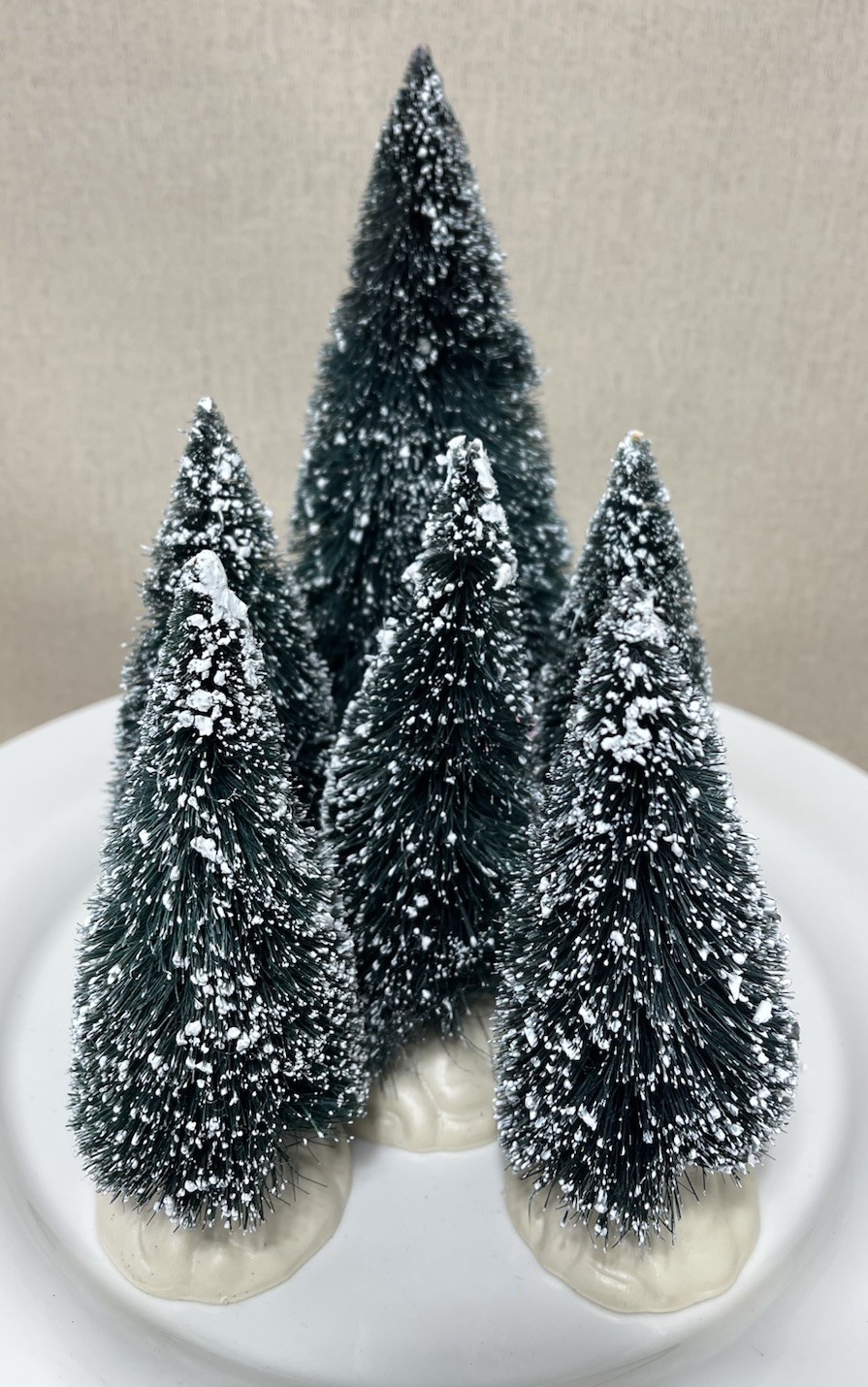 Lemax Christmas Village 6 Pc Christmas Trees 5 6 Inch trees 1 8 Inch Tree