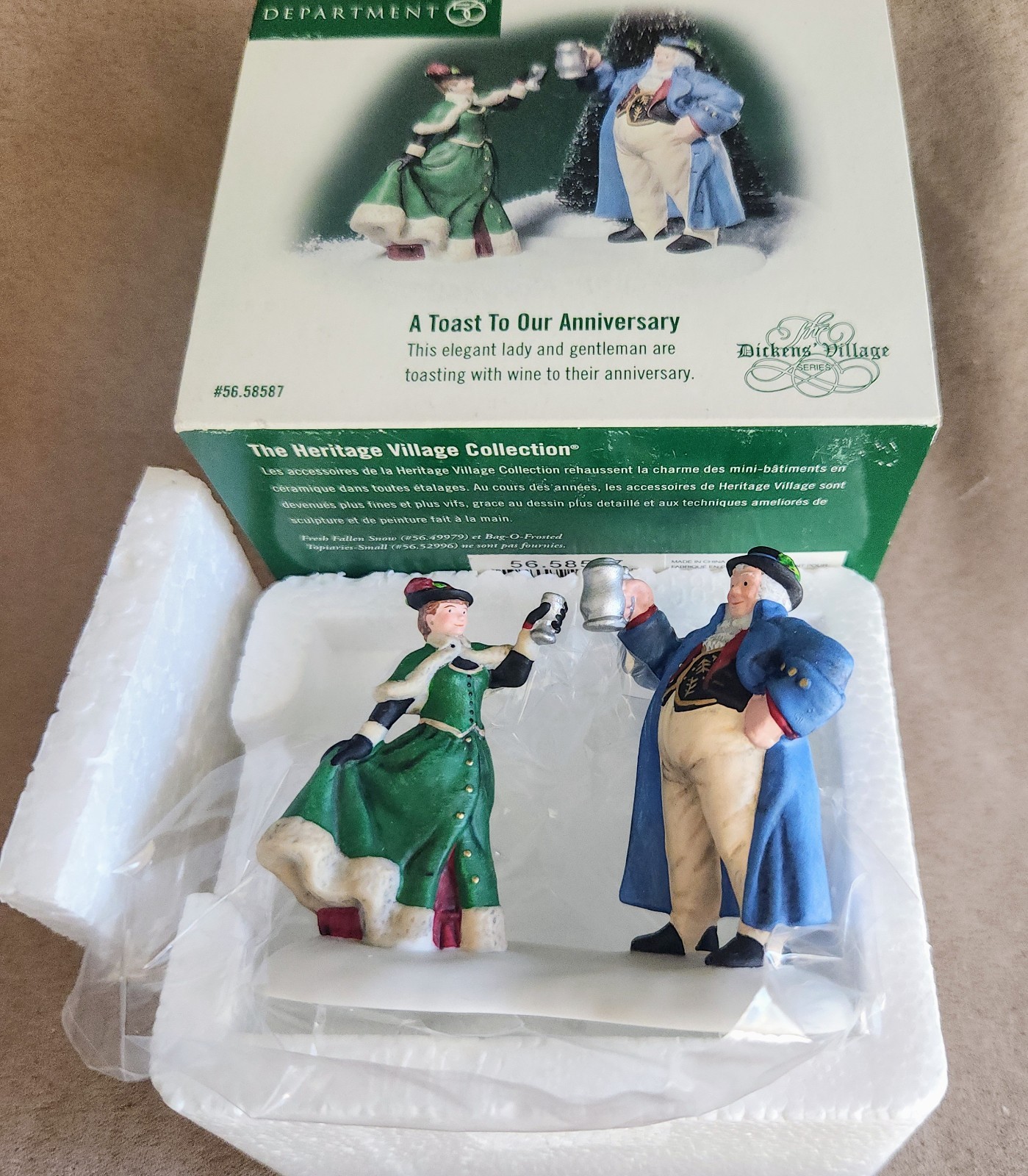 A Toast To Our Anniversary #58587 Department 56 Dickens Village -BUYER GUARANTEE