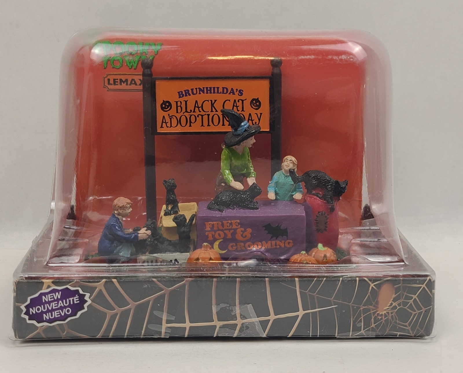 Lemax Spooky Town Black Cat Adoption Day 43067 Halloween Table Display 2014
