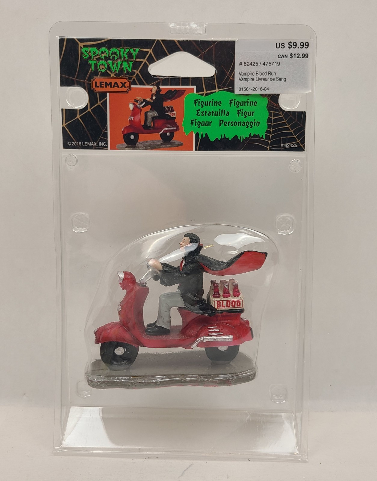 Lemax Spooky Town Vampire Blood Run Scooter Figurine 62425 Halloween Figure 2016