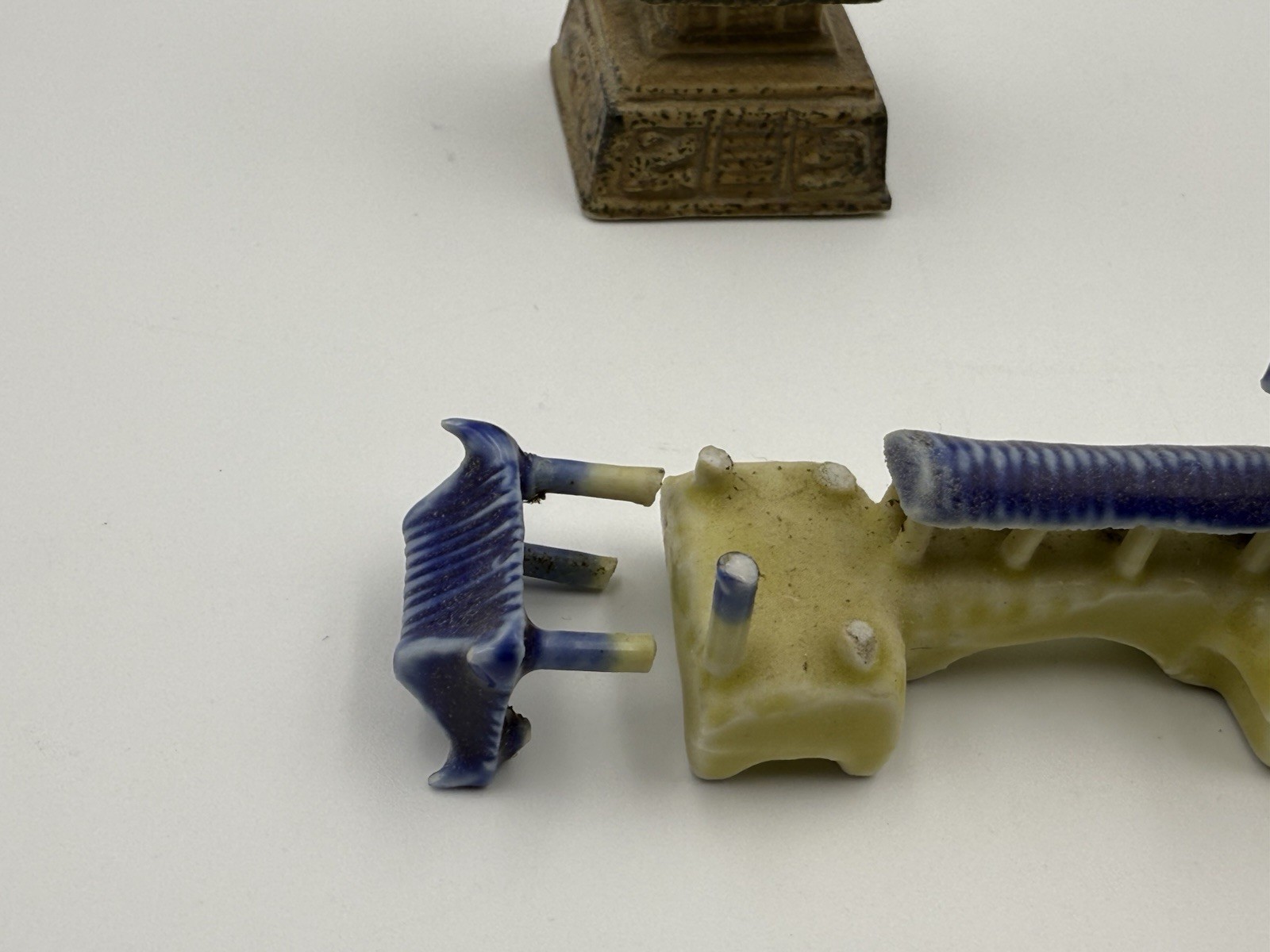 Vintage Chinese miniature ceramic part of a village collectible