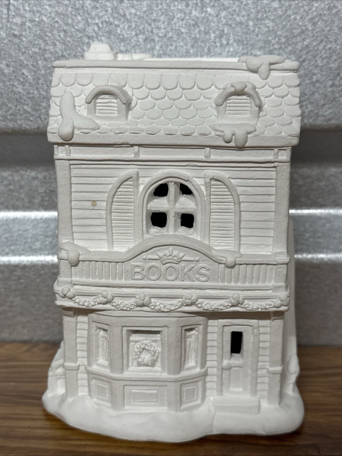 NEW California Creations SE148 BOOK STORE Plaster Christmas Village Paint DIY