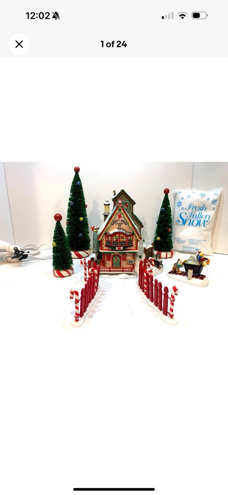 Department 56 North Pole Series Gift Set #56725 Sweet Rock Candy Co. Village