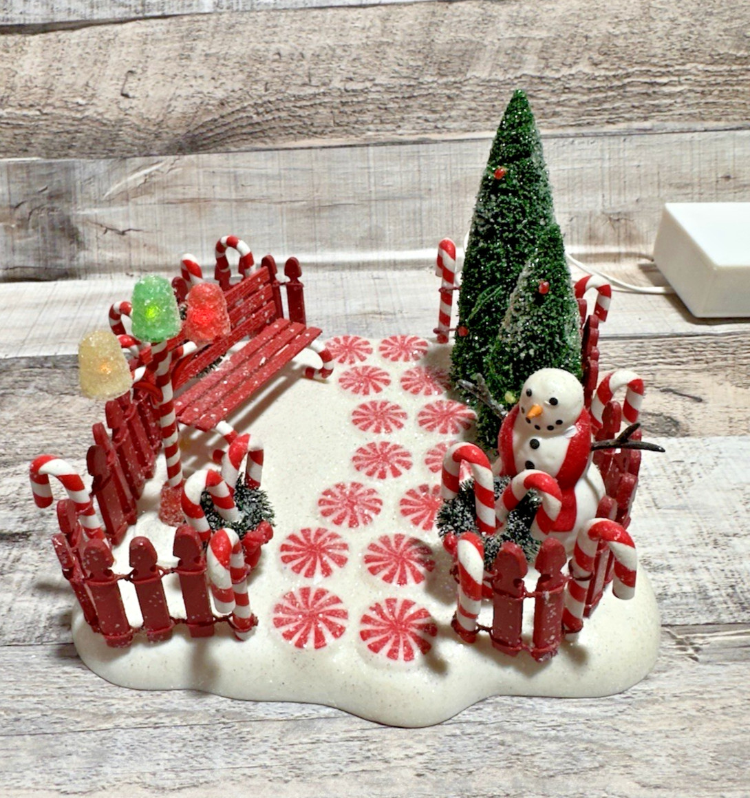 Department 56 North Pole Series Peppermint Front Yard 56817 Battery Operated