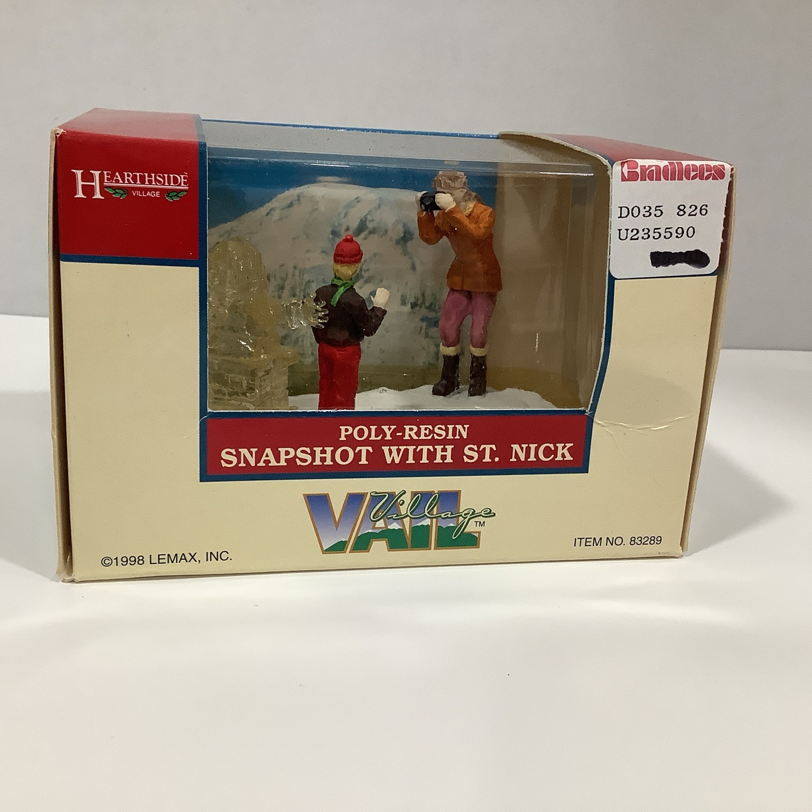 Lemax Hearthside Vail Village #83289 Accessory Snapshot With St. Nick 1998