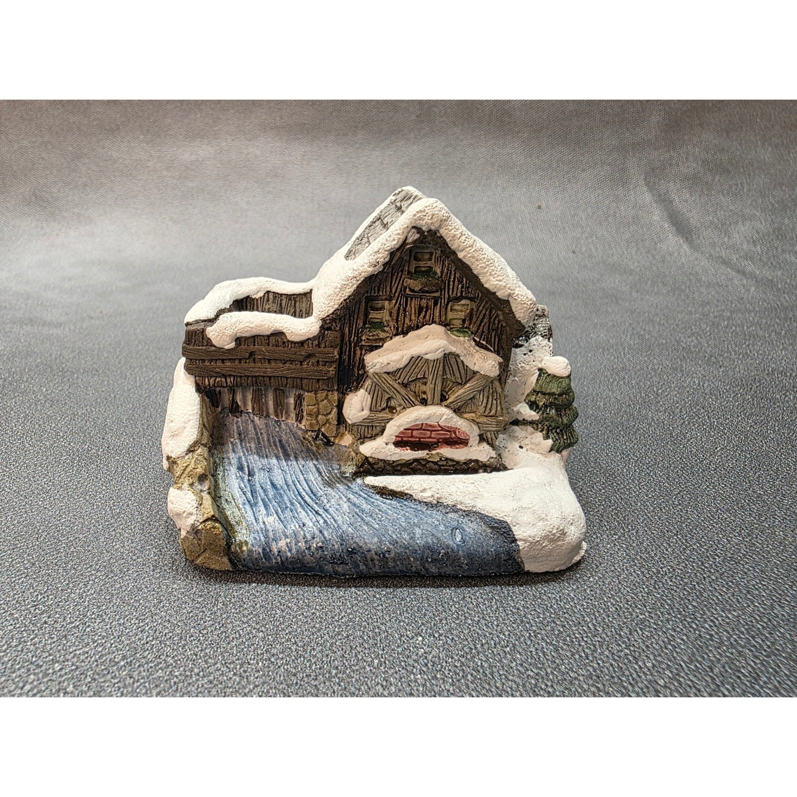 Vintage 1989 RSVP American Rustic Grist Mill Hand Painted Cold-Cast Cottage
