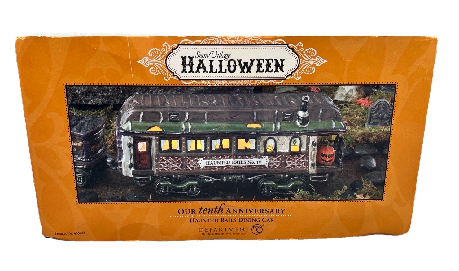 Dept 56 The Original Snow Village Halloween Haunted Rails Dining Car 805677 MINT