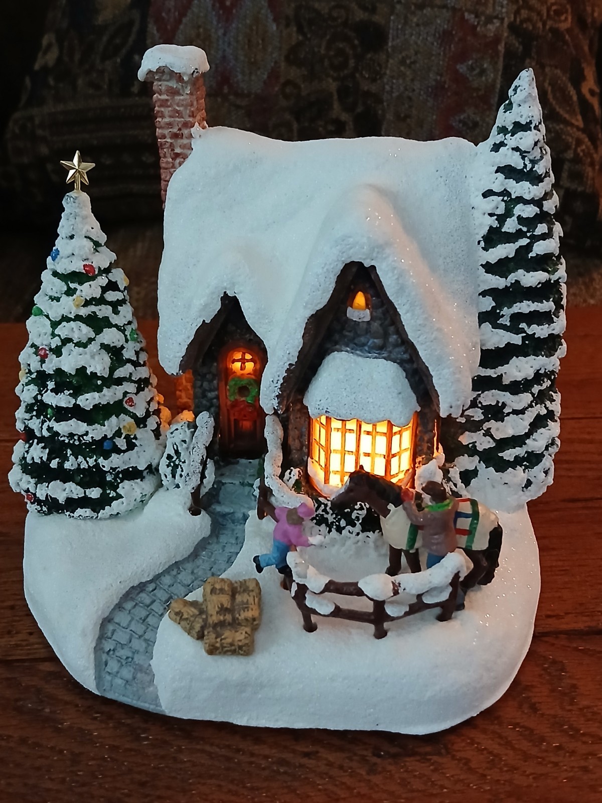 Vintage 1996 Thomas Kinkade Studios Teleflora – A CHRISTMAS WELCOME Lighted…