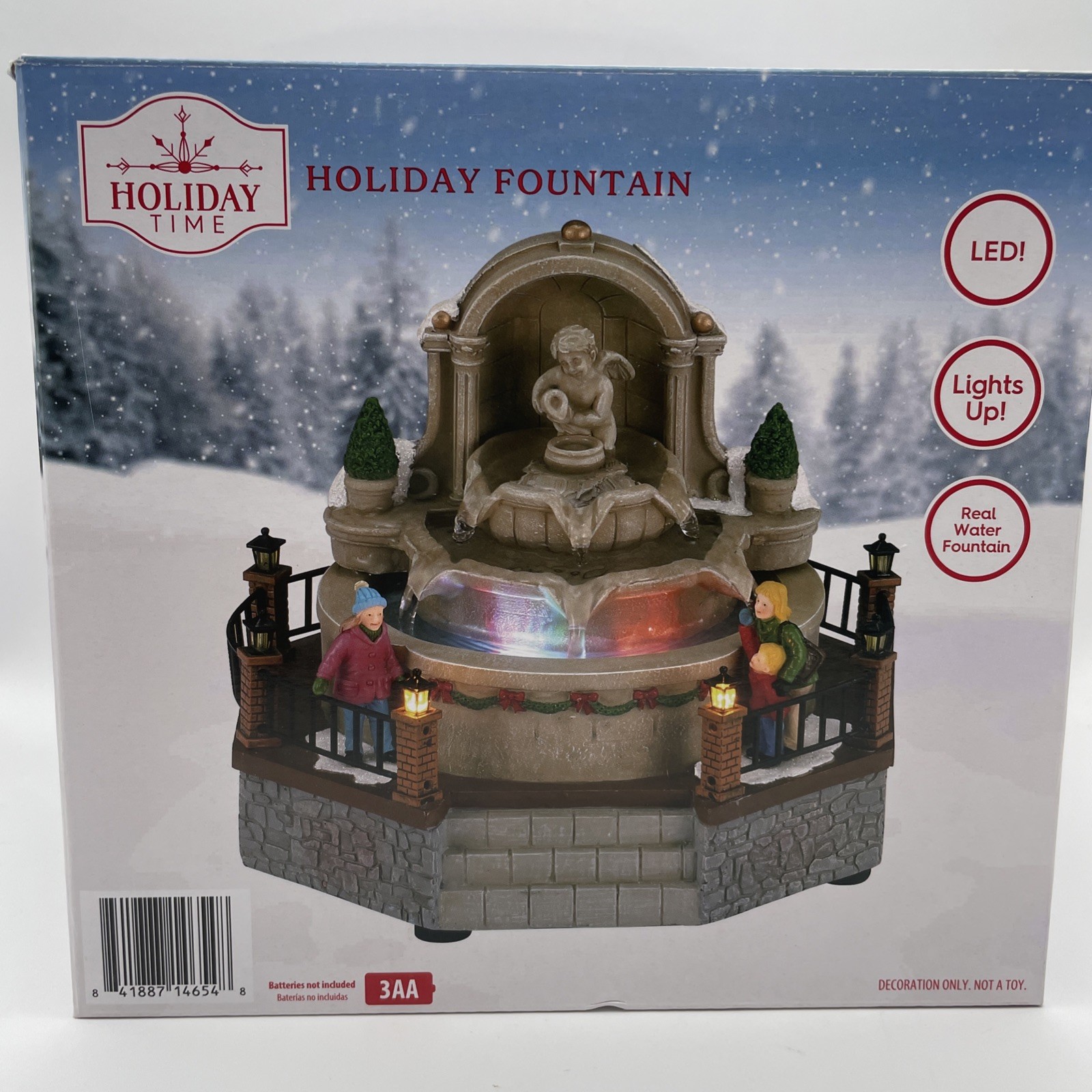 Light-Up Christmas Village Holiday Fountain, Multicolor, 6.5″, by Holiday Time