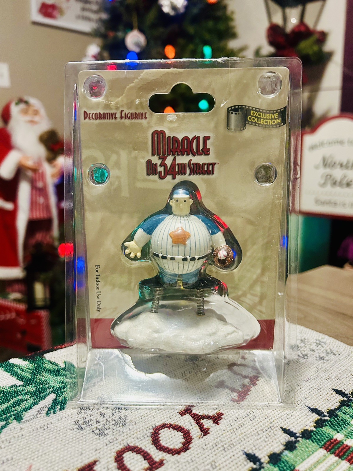 Enesco Miracle On 34th Street ~ Baseball Player Figure Village Movie Memories