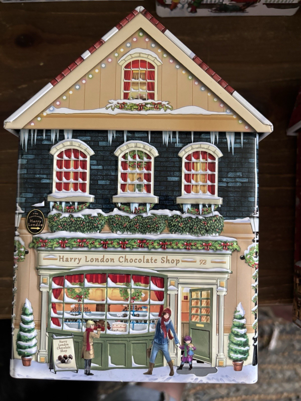 Harry London Christmas Village Tin Collection 15 Piece Set Post Office Houses